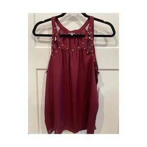 Embellished studded tank top